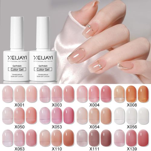 CPNP-certified rubber base coat transparent semi-permanent nail art glue gel nail tips (soak-off removable)