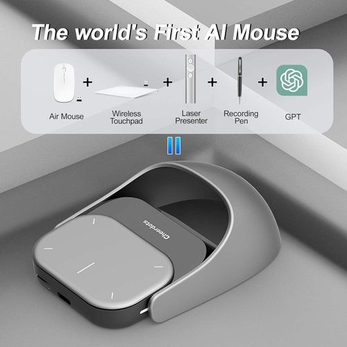 Cheerdots2 ChatGPT Wireless Mouse 2 in 1 Detachable Air Mouse Presenter Presentation Pointers Remote with Laser