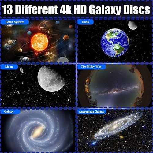 Planetarium Projector,Galaxy Star Projector With Replaceable 13 Galaxy Discs,360 Rotation Night Sky Light for Kids Adults,Decor