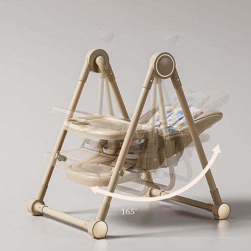 Multifunctional baby high chair with adjustable height