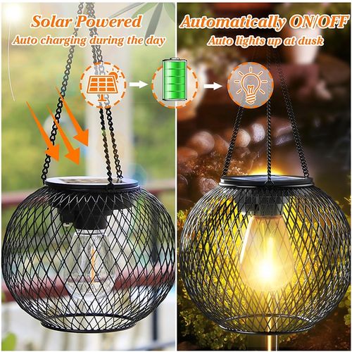Metal Solar Hanging Garden Lights