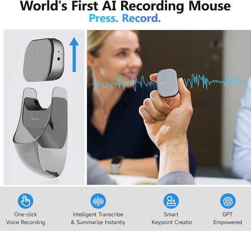 Cheerdots2 ChatGPT Wireless Mouse 2 in 1 Detachable Air Mouse Presenter Presentation Pointers Remote with Laser