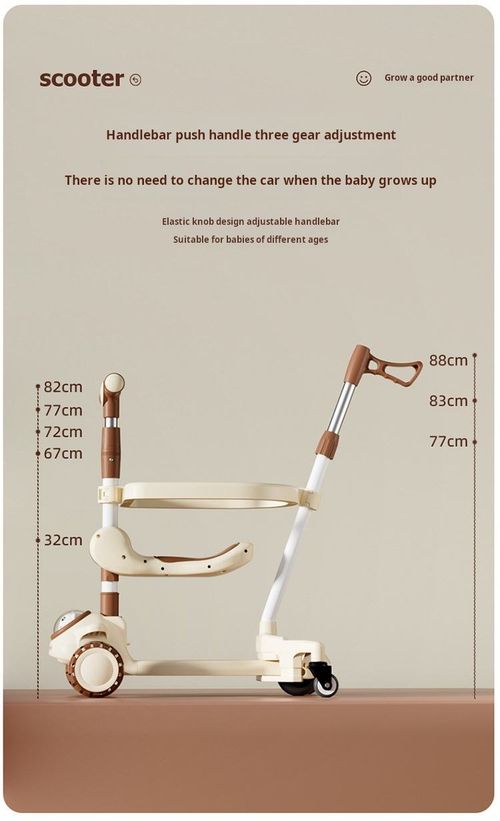Multifunctional foldable children's scooter