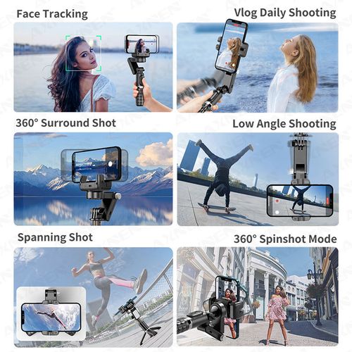 Artificial Intelligence Automatic 360-degree Face Tracking Fill Light Selfie Stick Stabilizer