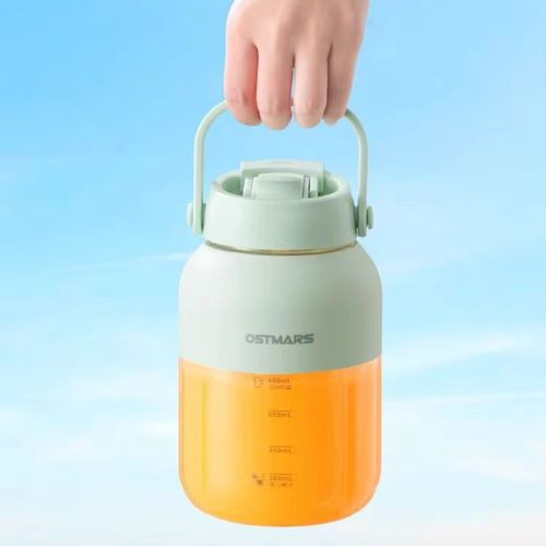 Portable 550ml Electric Juice Cup Set of Two (Double Cups with Double Lids)