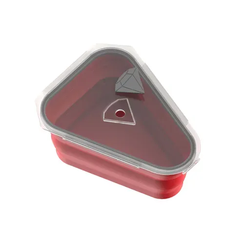Silicone folding pizza box, reusable triangular pizza packaging box
