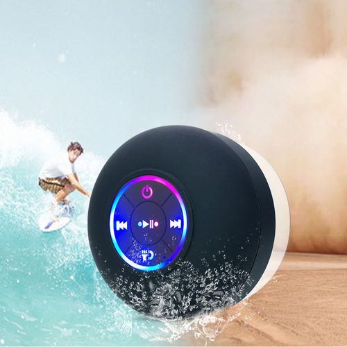 Mini waterproof Bluetooth speaker with a large suction cup and light version