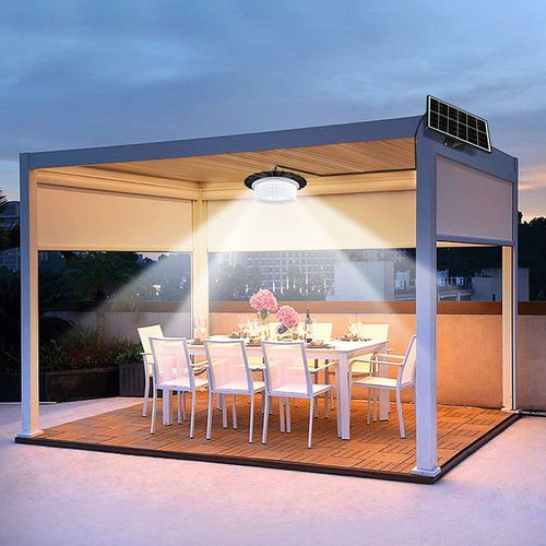 LED solar pendant lights that can be dimmed via a remote control