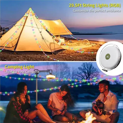 Multi functional four in one design camping light string