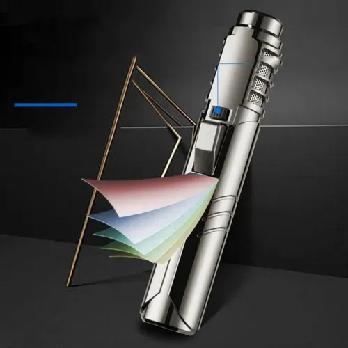 Outdoor Windproof Butane Inflatable Blue Flame 1800° Metal Torch Cigar Lighter for BBQ