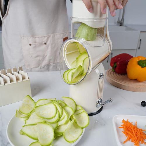 Five-in-one manual drum rotary food chopper for the kitchen