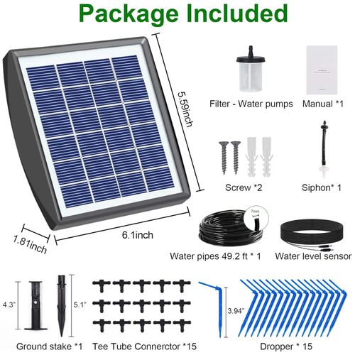 Solar-powered automatic watering system