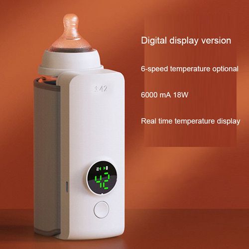 2025 New USB Baby Bottle Warmer Portable Baby Bottle Warmer Rechargeable Cordless Bottle Warmer for Baby Milk and Formula