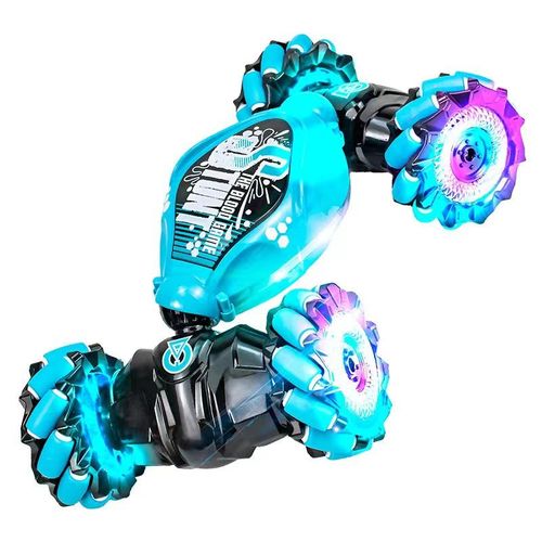 Double 360° remote control car toy, which has lighting and music functions, supports gesture-sensing remote control, and is a transformable car.