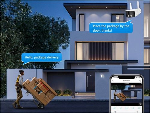 ICSEE 4MP Home Security Wireless IP Bullet Double Lens 180 Panoramic Wifi Camera