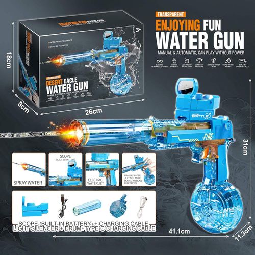 Powerful Electric Water Gun With Light-up Toys Automatic Water Squirt Gun Induction Light-Emitting Muzzle Outdoor Toys