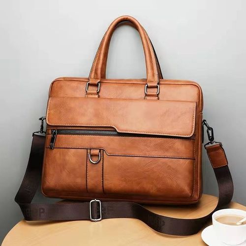 2025 Men's High-end Atmosphere Leather Briefcase Computer Bag