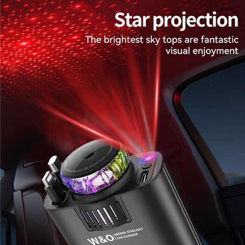 New C7 Car Aromatherapy Spray Starry Top mobile phone charger 120W Super Fast charge PD30 5-in-1
