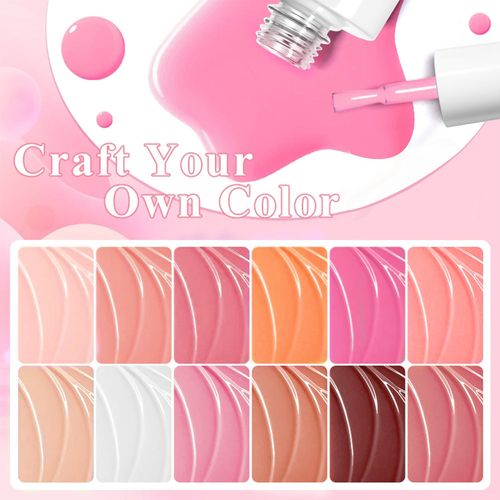 CPNP-certified rubber base coat transparent semi-permanent nail art glue gel nail tips (soak-off removable)