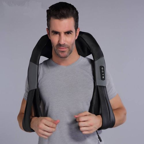 Electrically heated neck massager