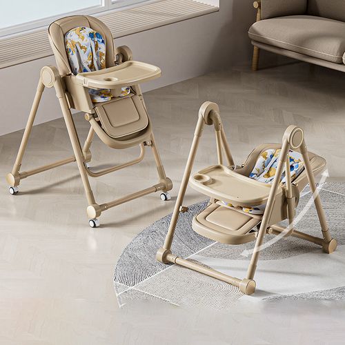 Multifunctional baby high chair with adjustable height