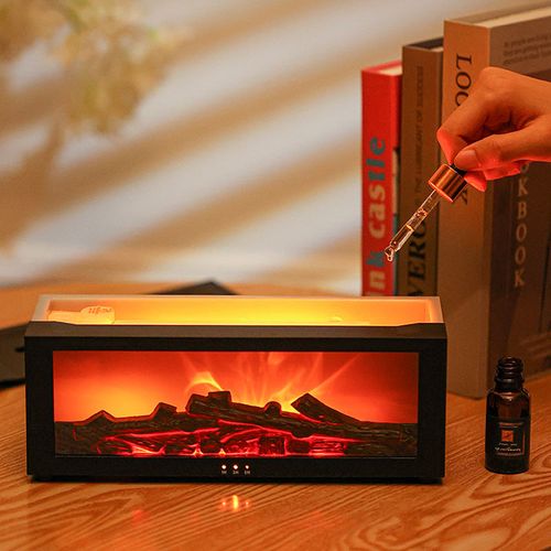 New flame aromatherapy seven-color fireplace aroma diffuser with a home remote control function