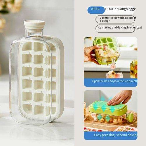 Press-type Household Plastic Ice Cube Mold Water Bottle