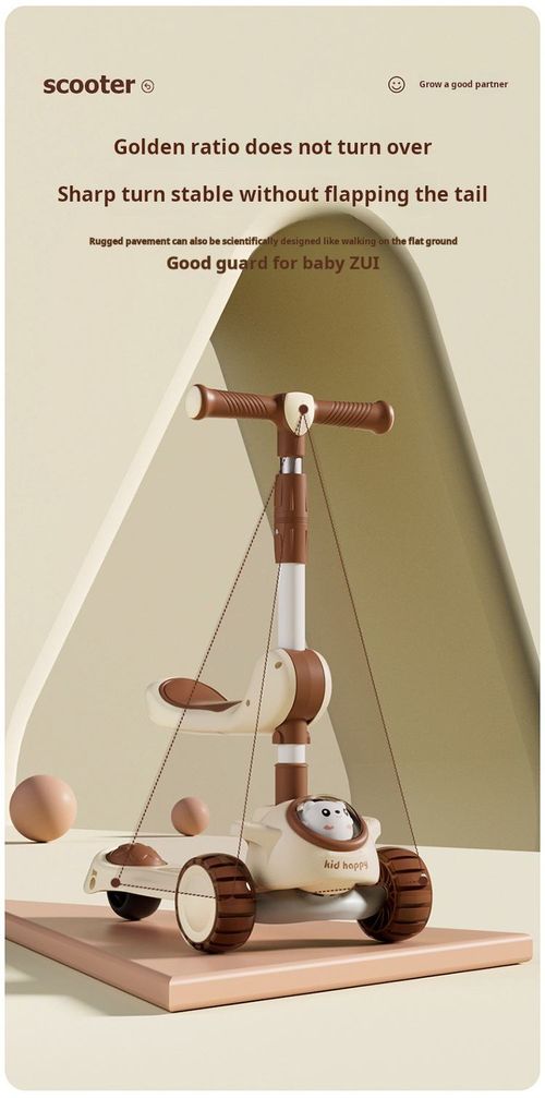 Multifunctional foldable children's scooter