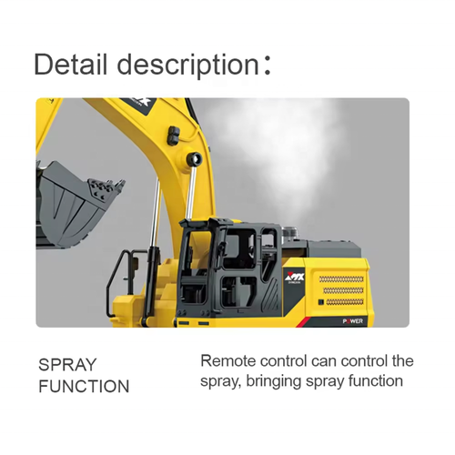 Toyhome 1:10 Children's Spray Remote Control Engineering Excavator Remote Control Truck