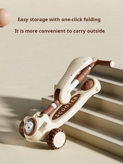 Multifunctional foldable children's scooter