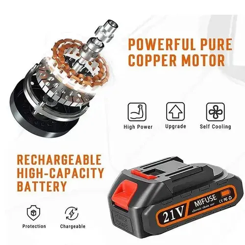 Battery driven chainsaw electric brushless chainsaw