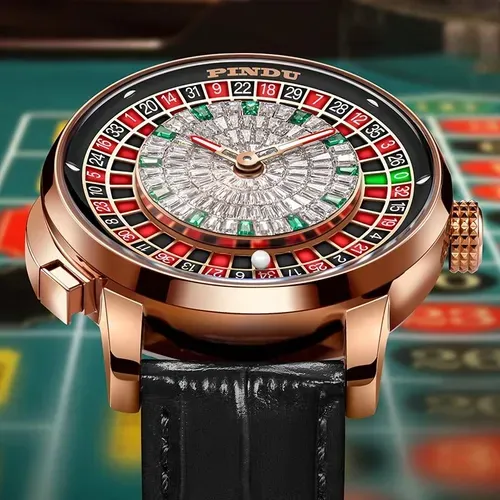 Pindu Roulette Watch Gambling Wheel Rotating Men's Mechanical NH35 Watch