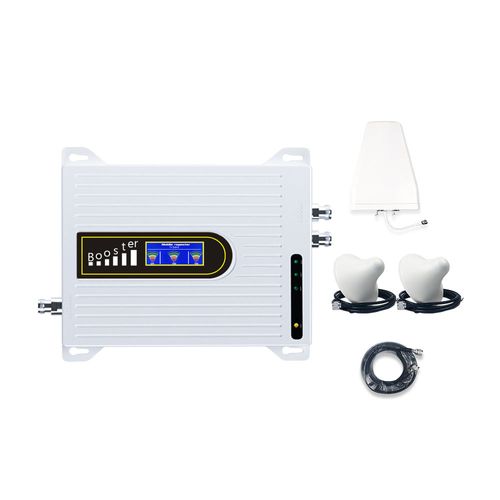 mobile signal booster full set 850 1800 2100 mhz tri band 2g 3g 4g lte network signal repeater