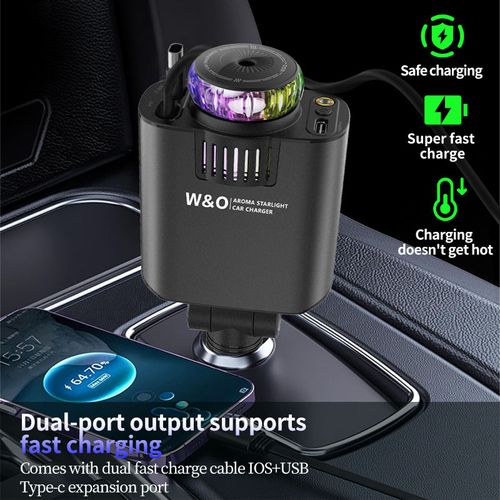 New C7 Car Aromatherapy Spray Starry Top mobile phone charger 120W Super Fast charge PD30 5-in-1