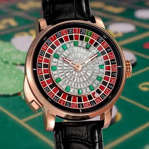 Pindu Roulette Watch Gambling Wheel Rotating Men's Mechanical NH35 Watch