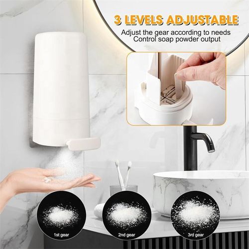 Solid wall-mounted manual soap liquid grinding dispenser for bathroom handwashing