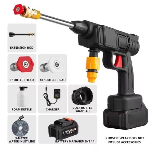 High-voltage Wireless Car Wash Gun Household Portable Car Wash Water Gun Rechargeable High-power Lithium Battery Car Washer