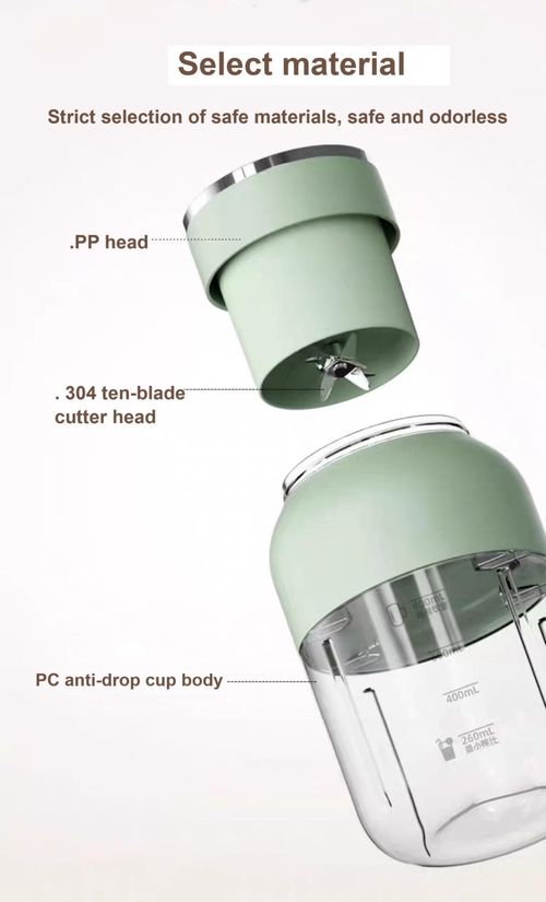 Portable 550ml Electric Juice Cup Set of Two (Double Cups with Double Lids)