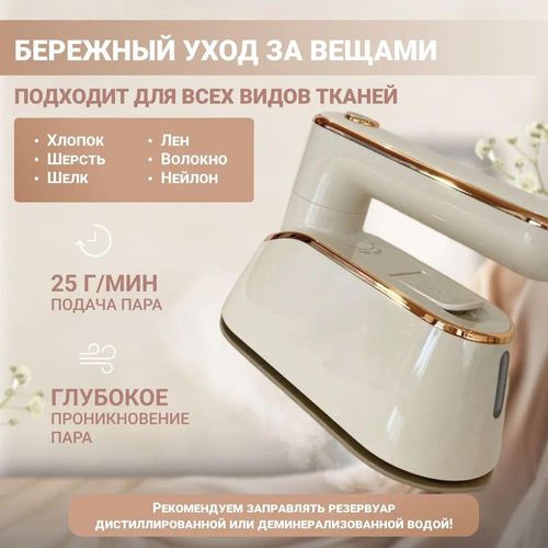 A newly designed 1200-watt portable dual-purpose handheld steam iron for laundry in 2025.