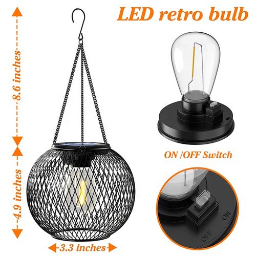 Metal Solar Hanging Garden Lights