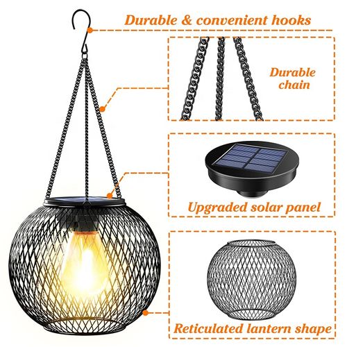 Metal Solar Hanging Garden Lights