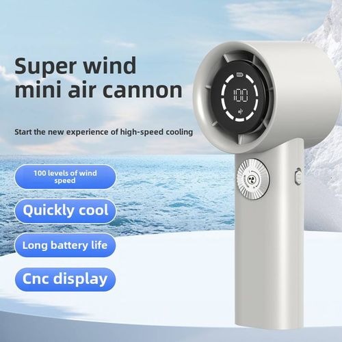 Handheld small fan with 100 - speed settings.