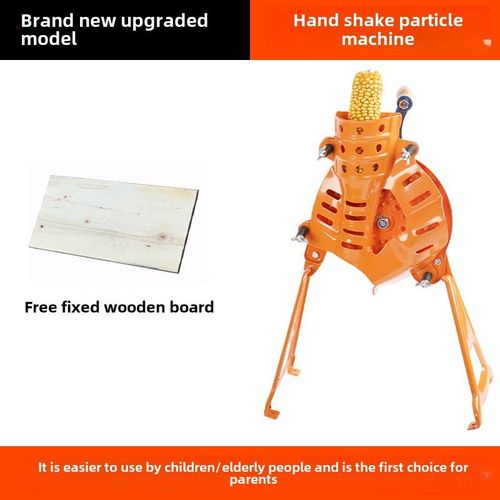 The newly developed household semi-automatic hand-cranked corn peeling machine with motor in 2025