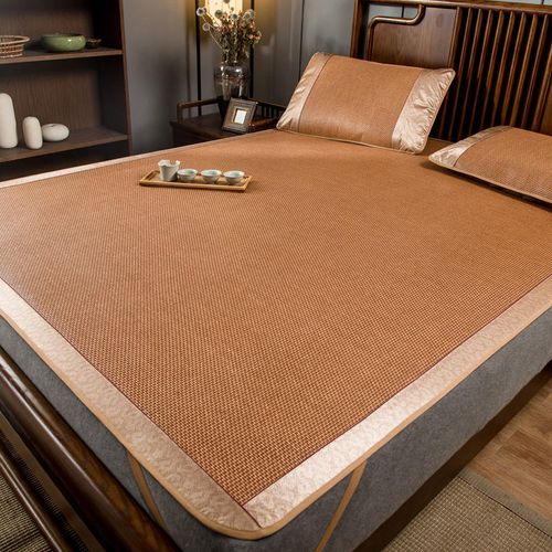 Pure Bamboo Fiber Bed Sheets Home Bed Linen Mat Three-Piece Set Heat Cooling Bamboo Mat