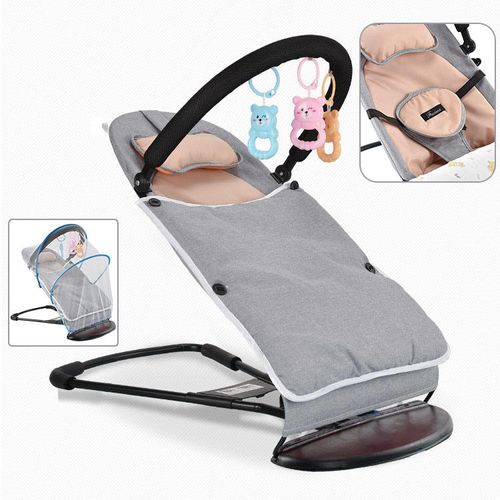 Baby Bouncer Seat Bonus Travel Carry Case Safe Portable Chair with Adjustable Height Positions Infant Sleeper Bouner Seat