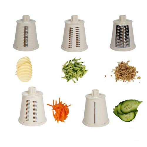 Five-in-one manual drum rotary food chopper for the kitchen