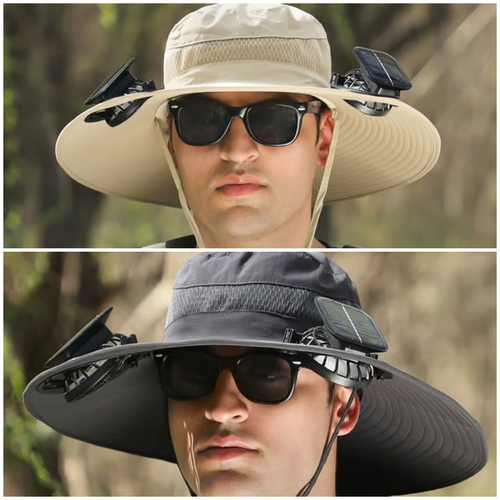 ⚡2025 New Ultralight Solar Fan Sun Hat – Lighter Than a Baseball!⚾