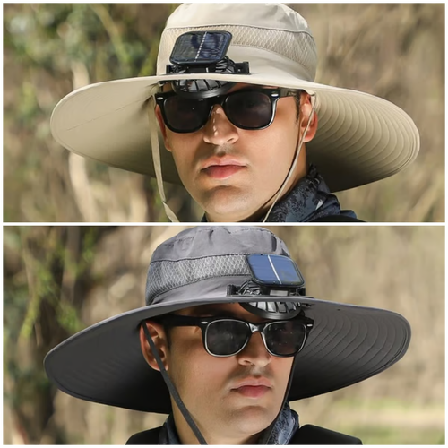 ⚡2025 New Ultralight Solar Fan Sun Hat – Lighter Than a Baseball!⚾