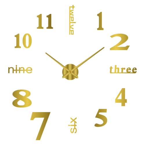 🔥 3D Wall Decal Decorative Clock