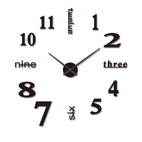 🔥 3D Wall Decal Decorative Clock